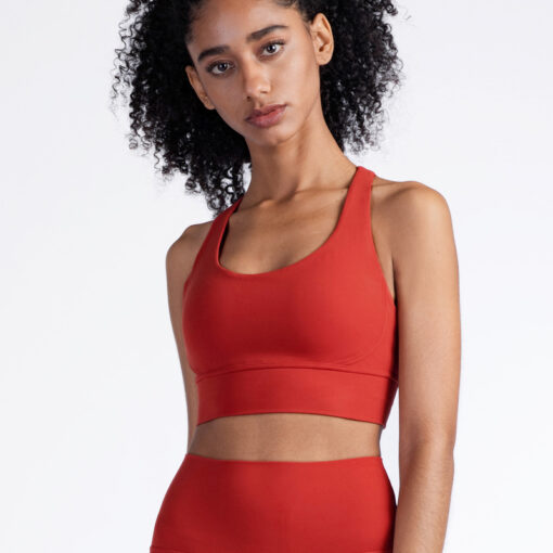 Fitness shock absorption running bra
