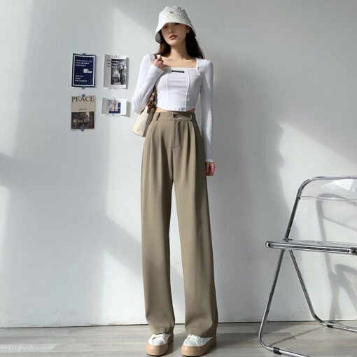 Premium casual pants Wide Leg Suit Pants Plus Size - Image 2