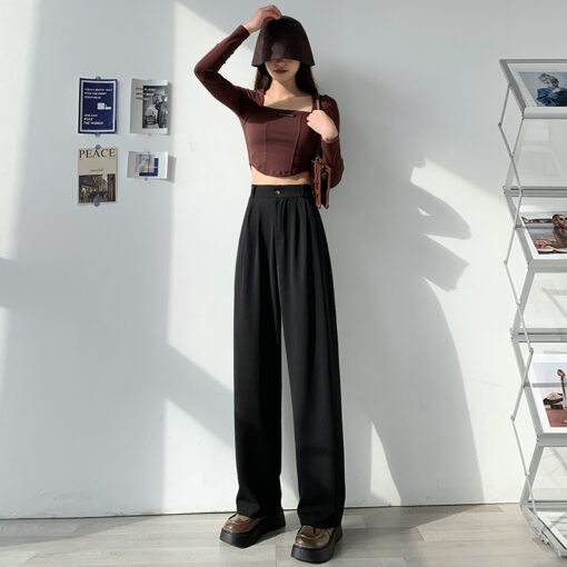 Premium casual pants Wide Leg Suit Pants Plus Size - Image 3