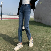 Loose dark blue high waist jeans - Image 3