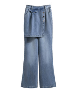 Half skirt jeans for women