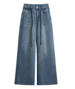 Retro slimming denim pants