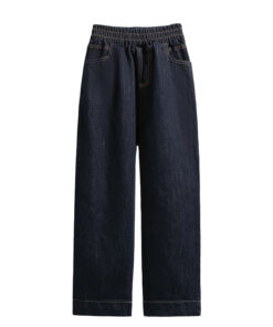 Large size high waist loose wide leg jeans for women