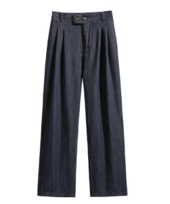 Elastic waist wide leg pants for women