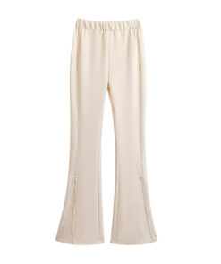 High waisted side zipper flared pants