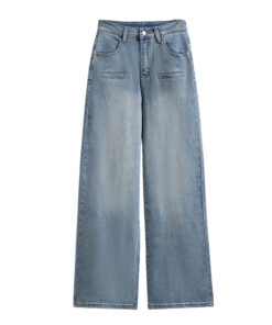 Elastic plus sag wide leg jeans