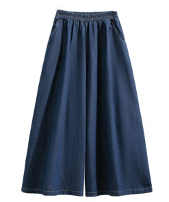 High waisted A-line hip hugging skirt, women's denim skirt