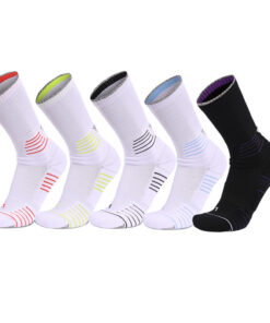 Men's sports socks with anti slip midsole basketball socks