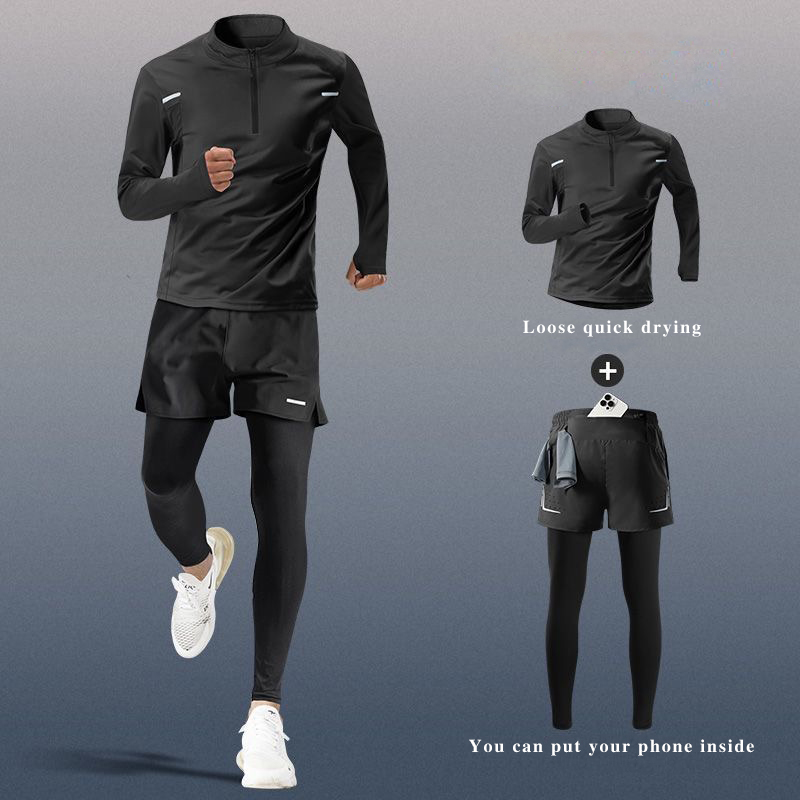 Men's Running Set Sports Morning Running Fitness Clothes